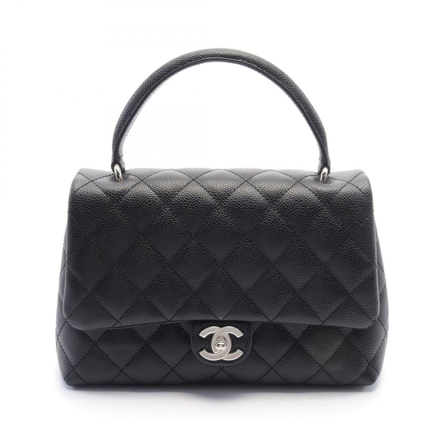 Chanel Matelasse Handbag Caviar Skin Black
