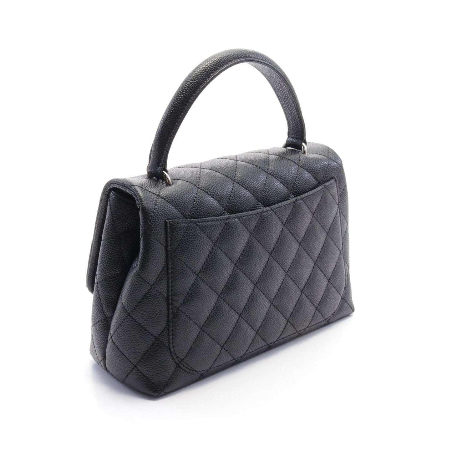 Chanel Matelasse Handbag Caviar Skin Black