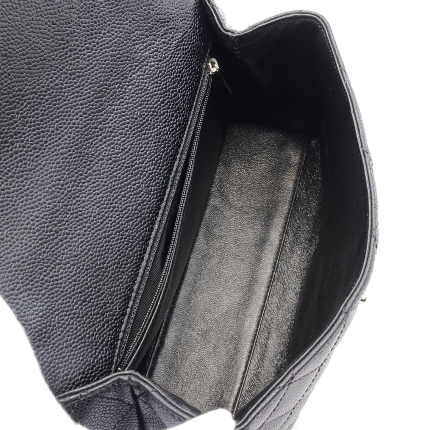 Chanel Matelasse Handbag Caviar Skin Black