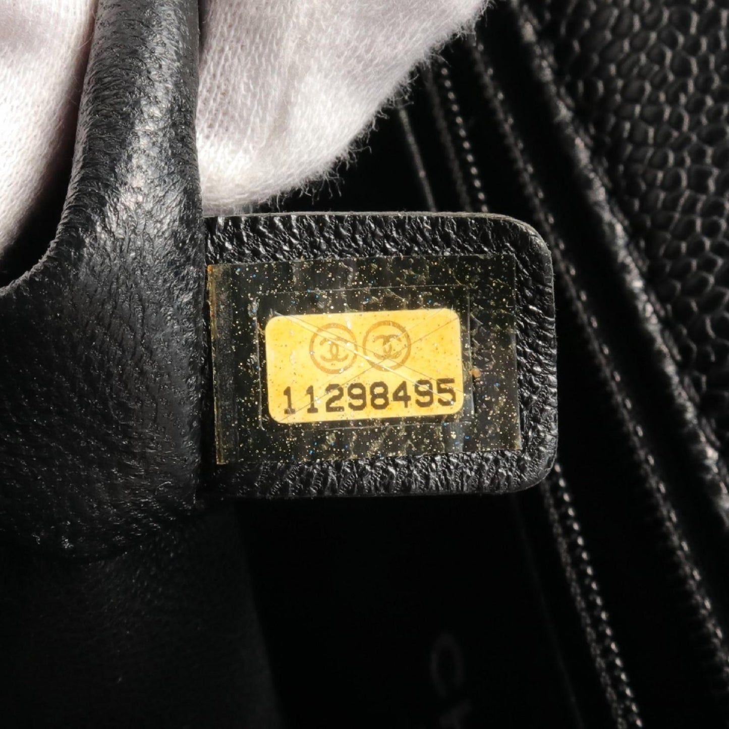 Chanel Matelasse Handbag Caviar Skin Black