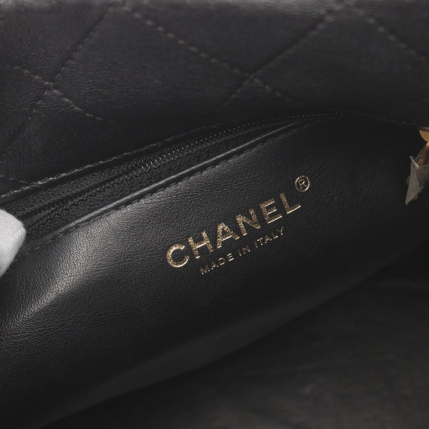 Chanel Leather Matelasse Shoulder Bag Black