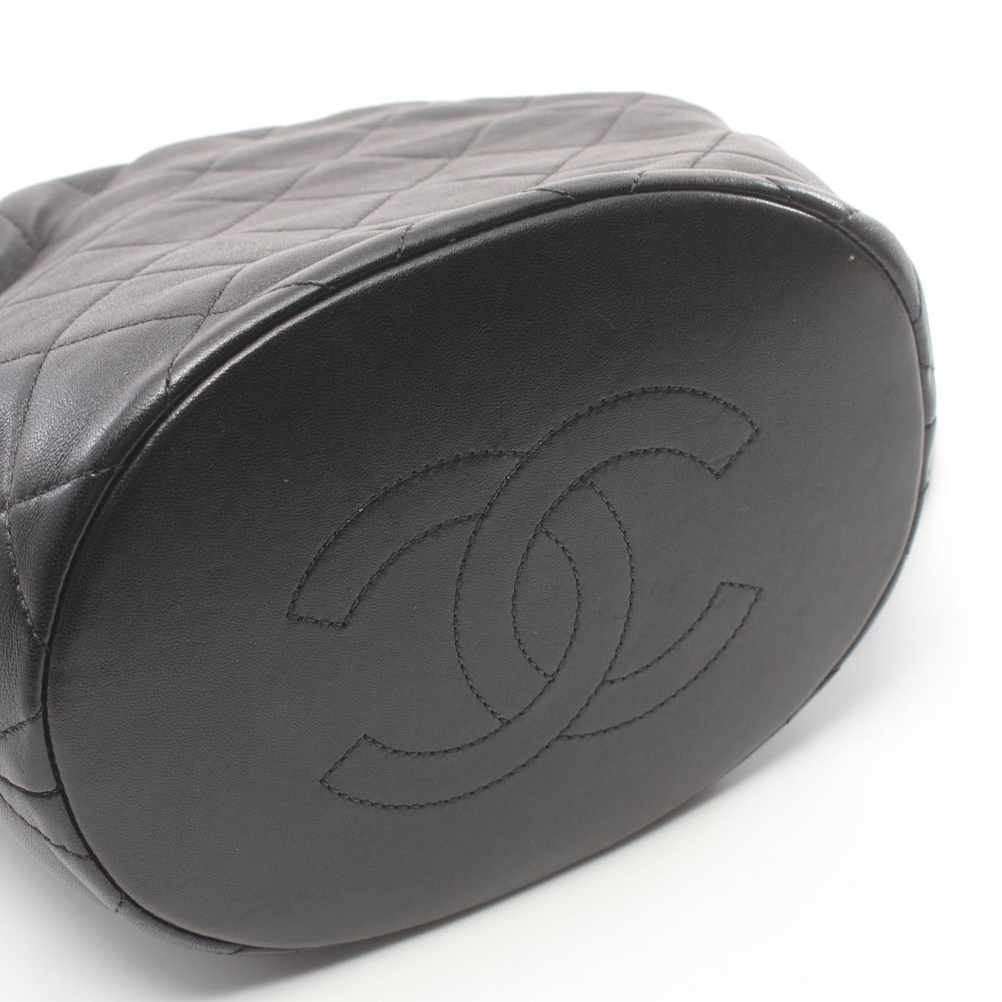 Chanel Leather Matelasse Shoulder Bag Black