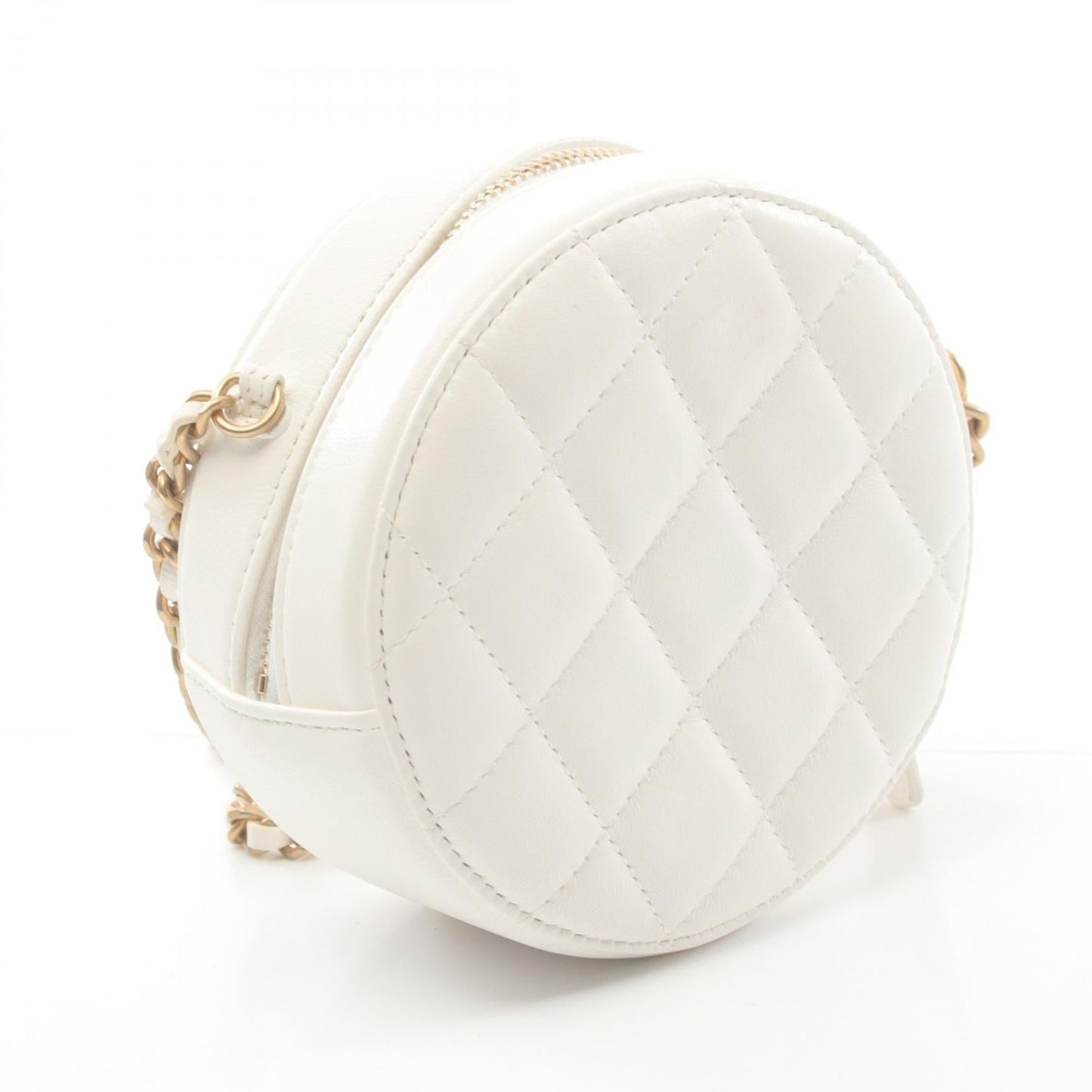Chanel Matelasse Mini Shoulder Bag Lambskin White