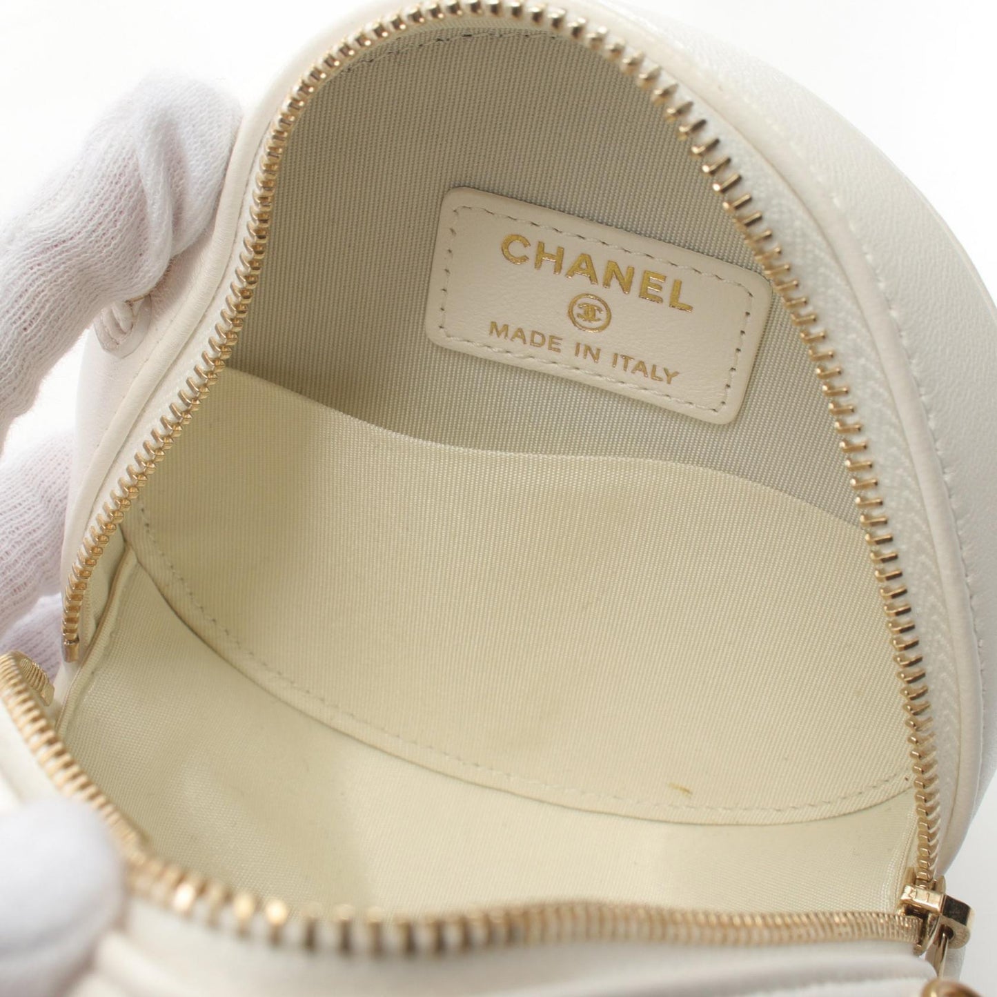 Chanel Matelasse Mini Shoulder Bag Lambskin White