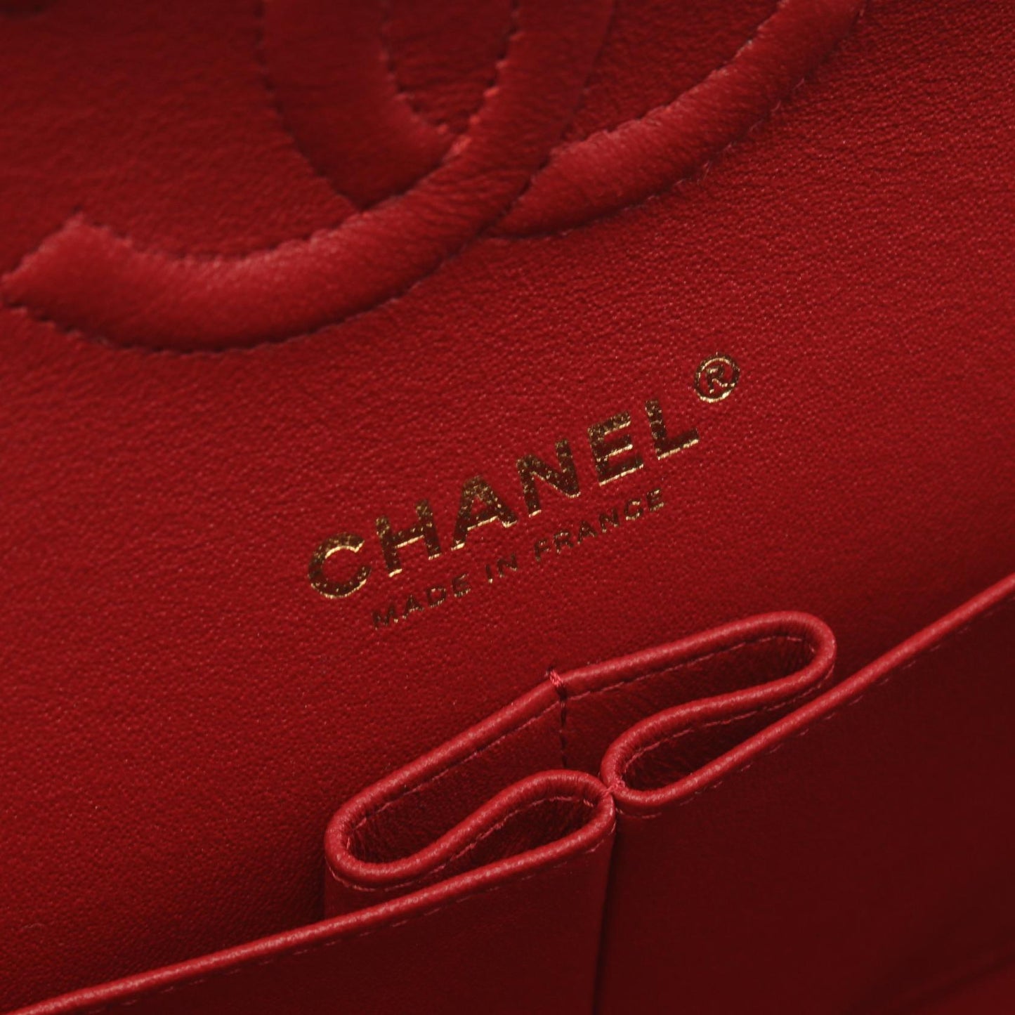 Chanel Matelasse W Flap Shoulder Bag Red