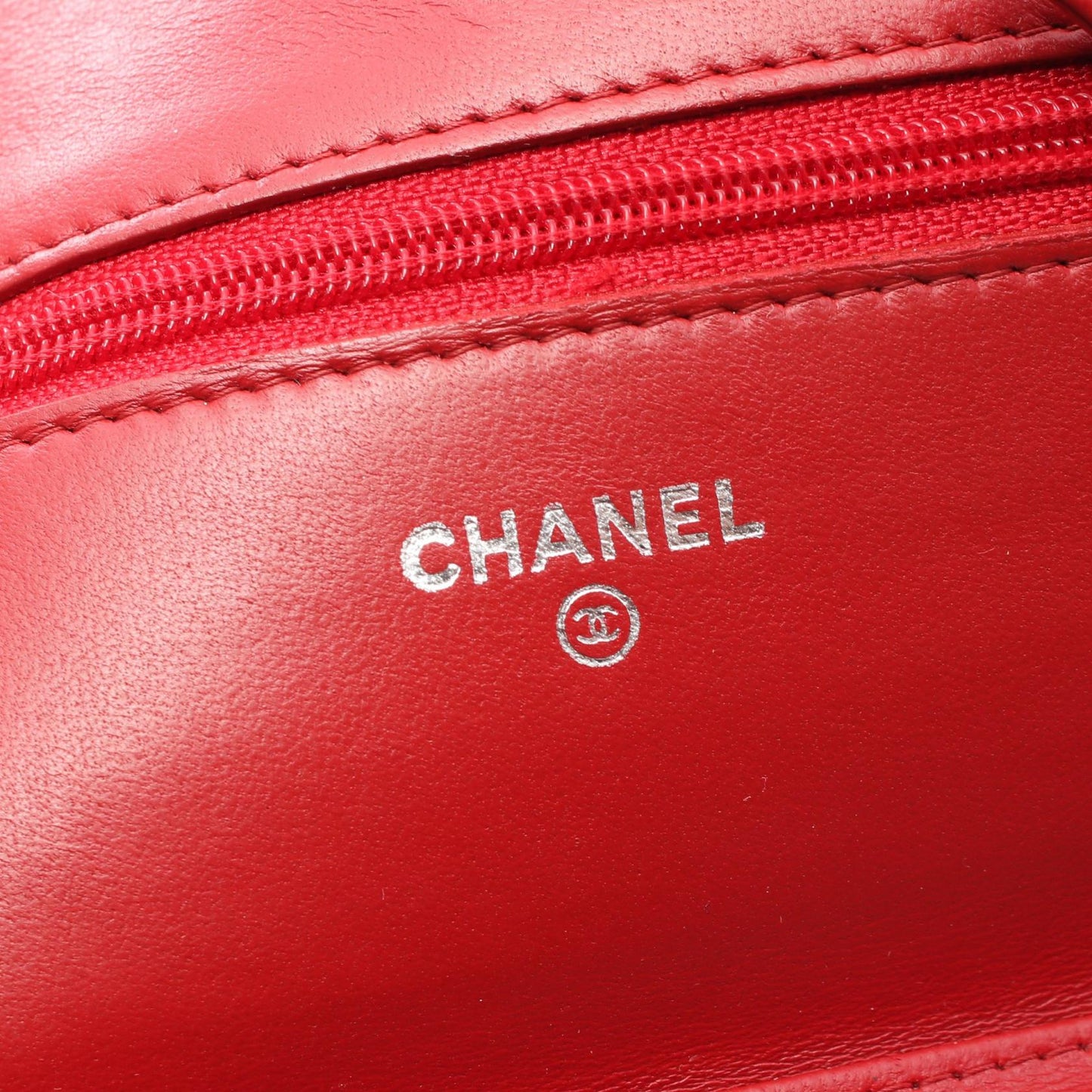 Chanel Camellia Lambskin Shoulder Bag Red