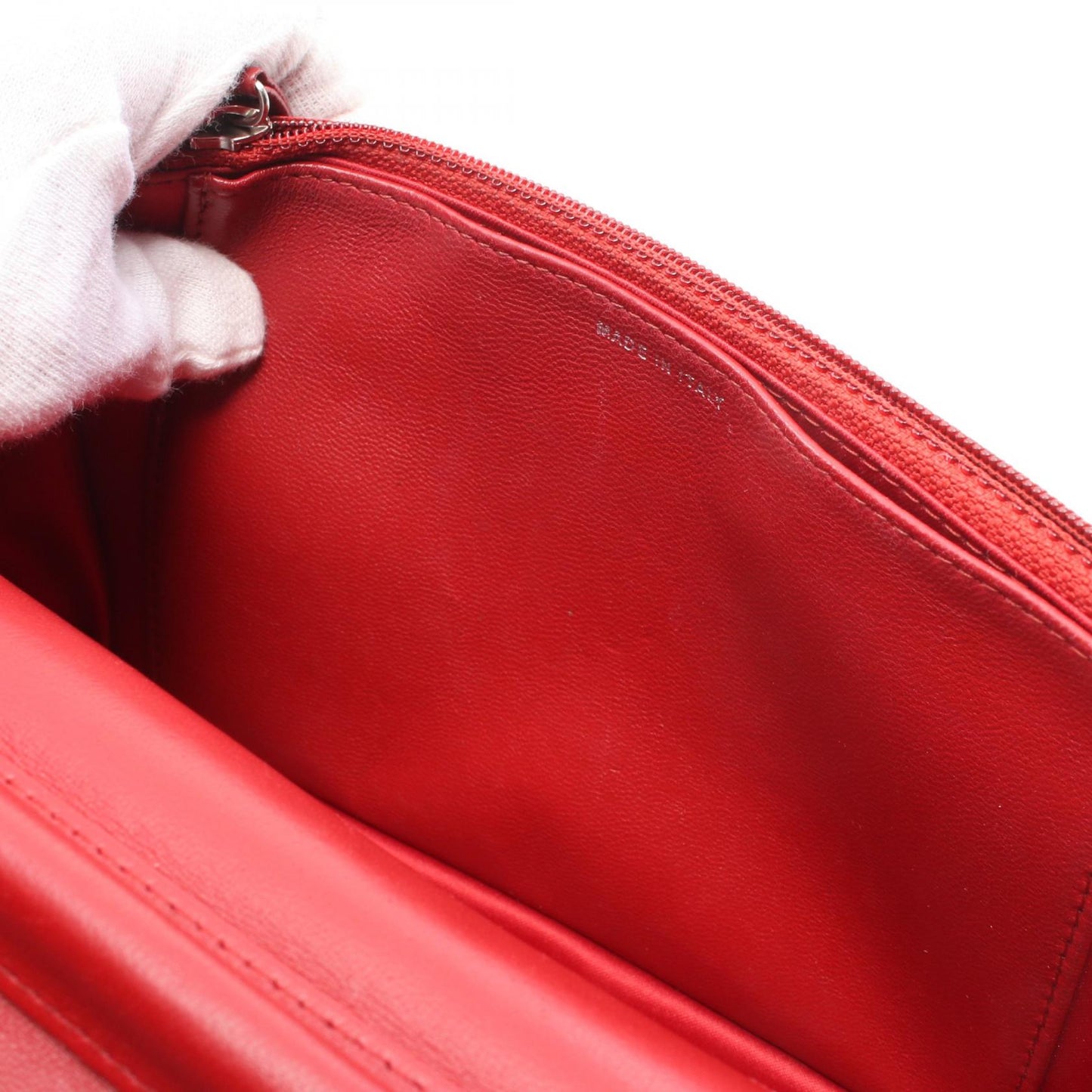 Chanel Camellia Lambskin Shoulder Bag Red