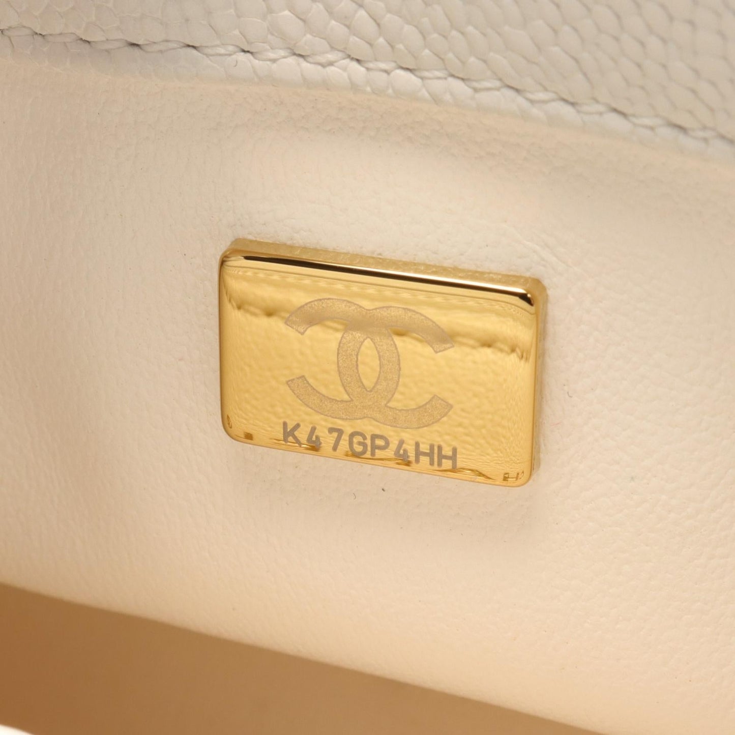 Chanel Caviar Skin Matelasse Shoulder Bag White