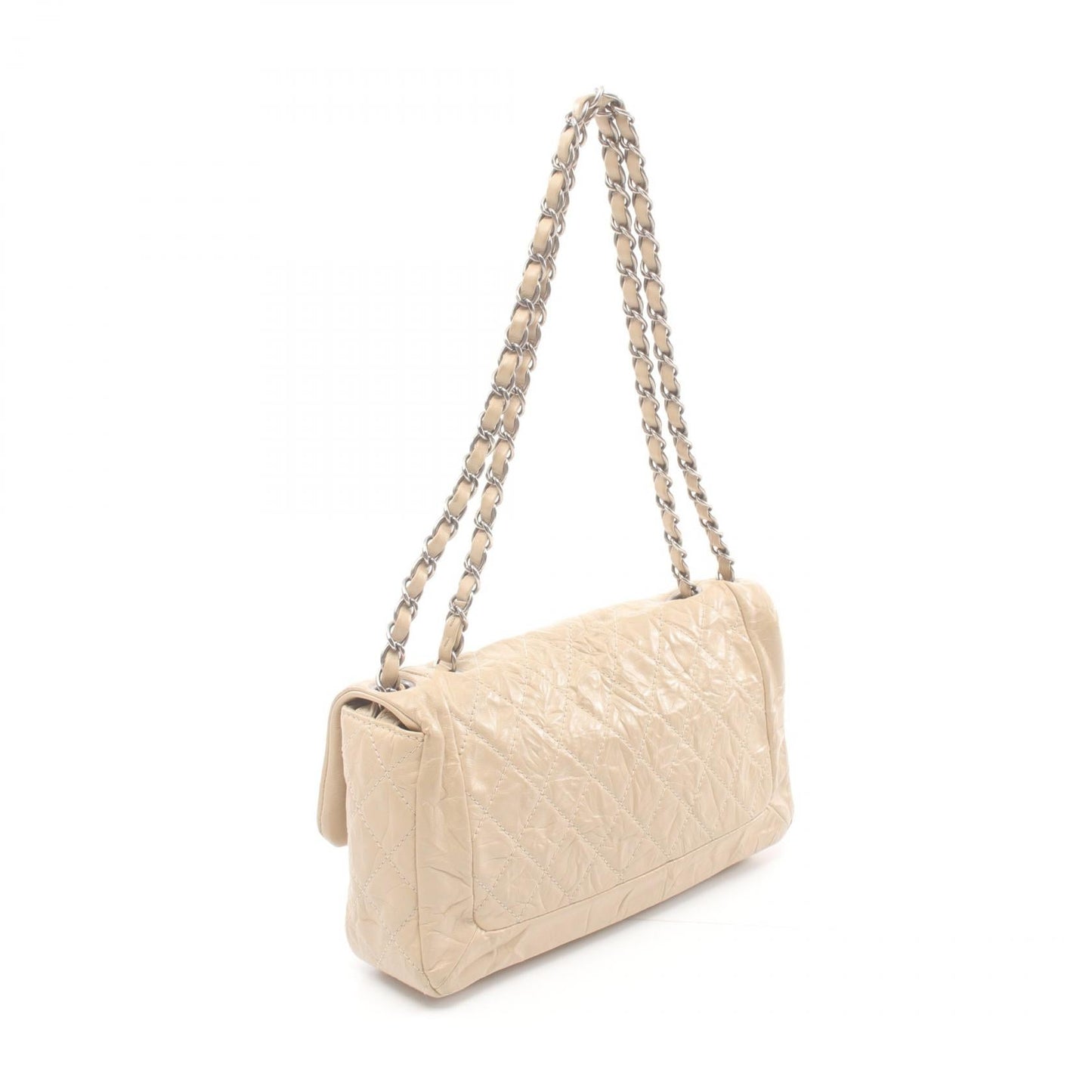 Chanel Leather Matelasse Shoulder Bag Beige