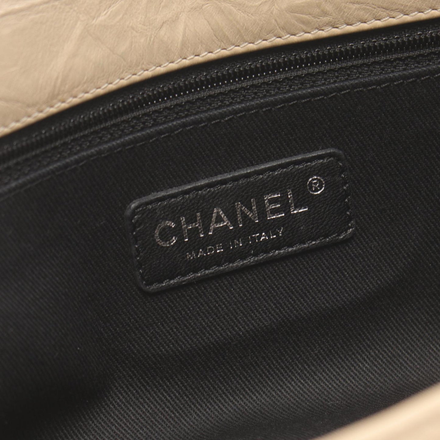 Chanel Leather Matelasse Shoulder Bag Beige