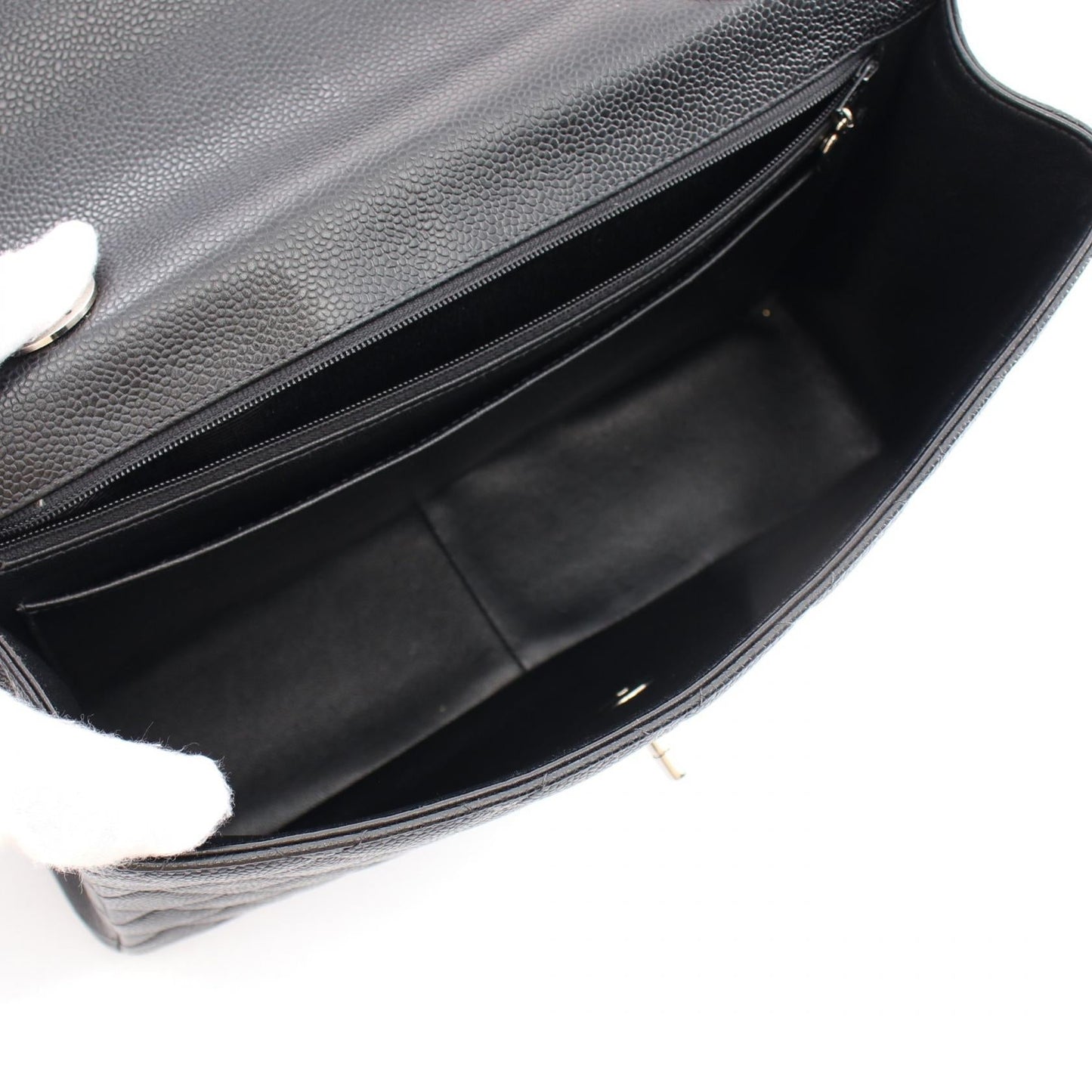 Chanel Caviar Skin Single Flap Shoulder Bag