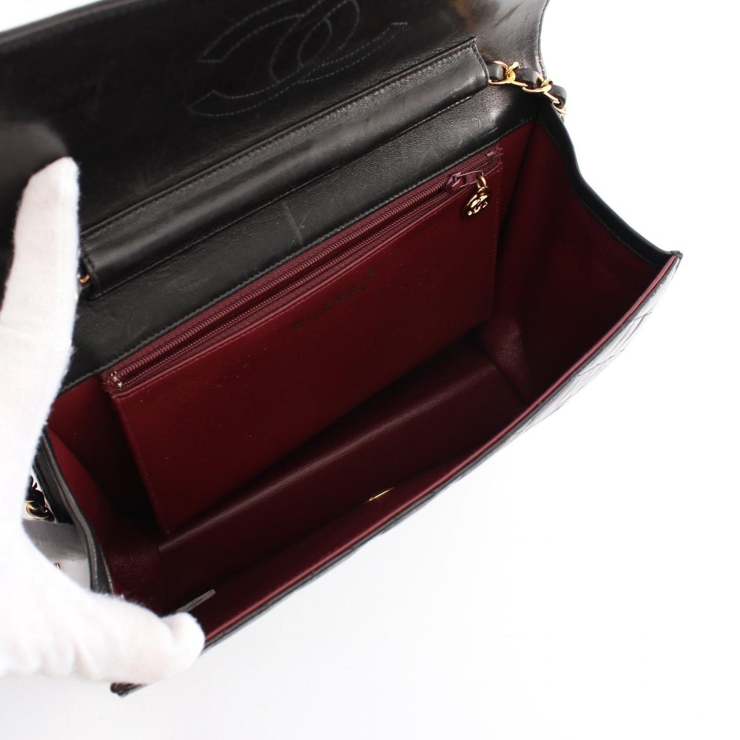 Chanel Matelasse Lambskin Shoulder Bag Black