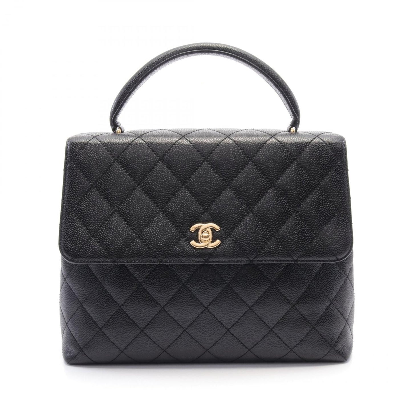Chanel Matelasse Handbag Caviar Skin Black