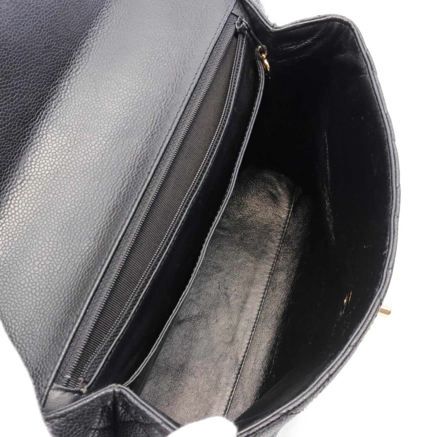 Chanel Matelasse Handbag Caviar Skin Black