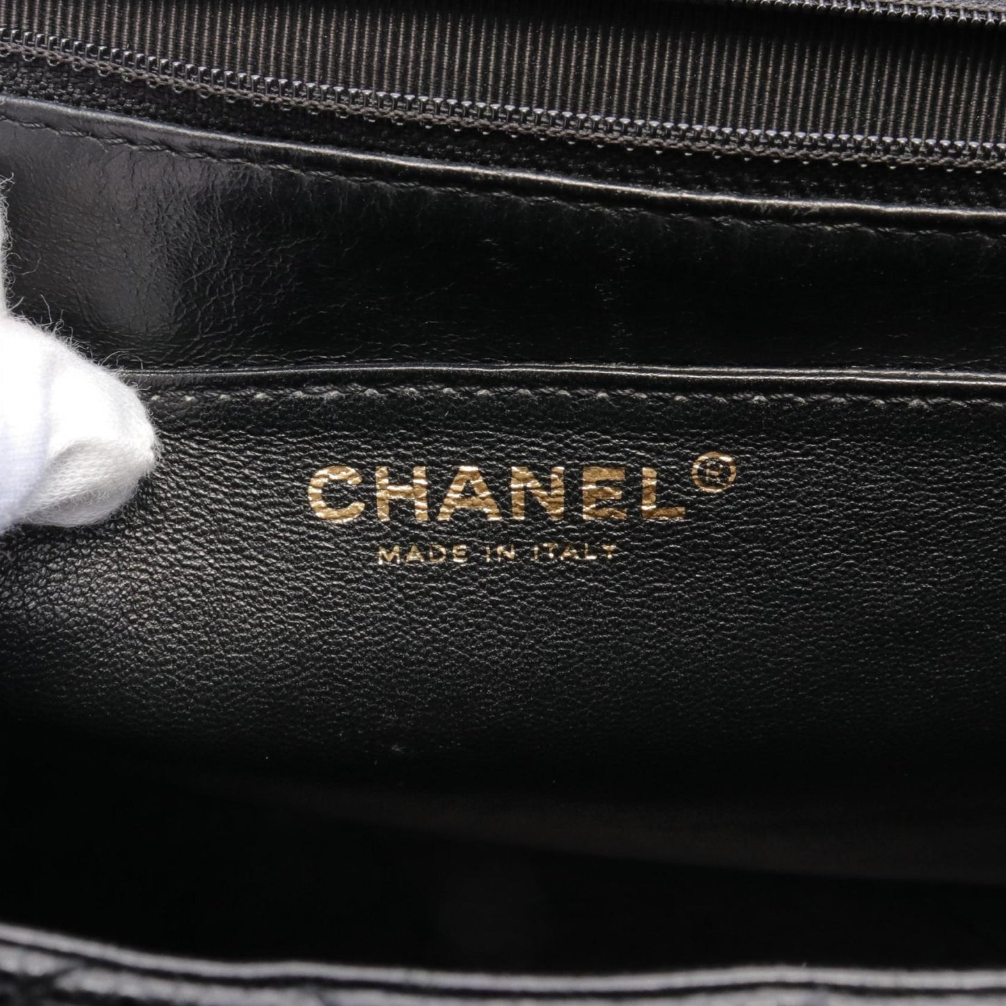 Chanel Matelasse Handbag Caviar Skin Black
