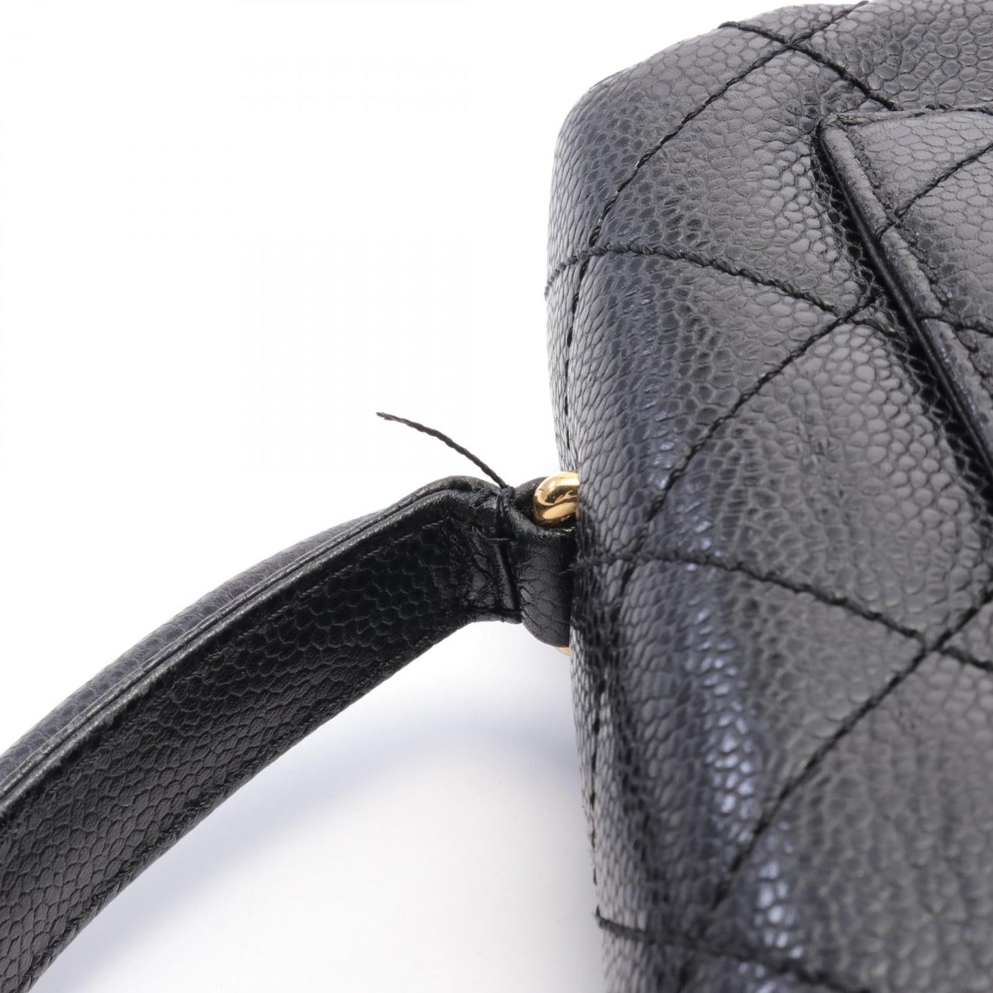 Chanel Matelasse Handbag Caviar Skin Black