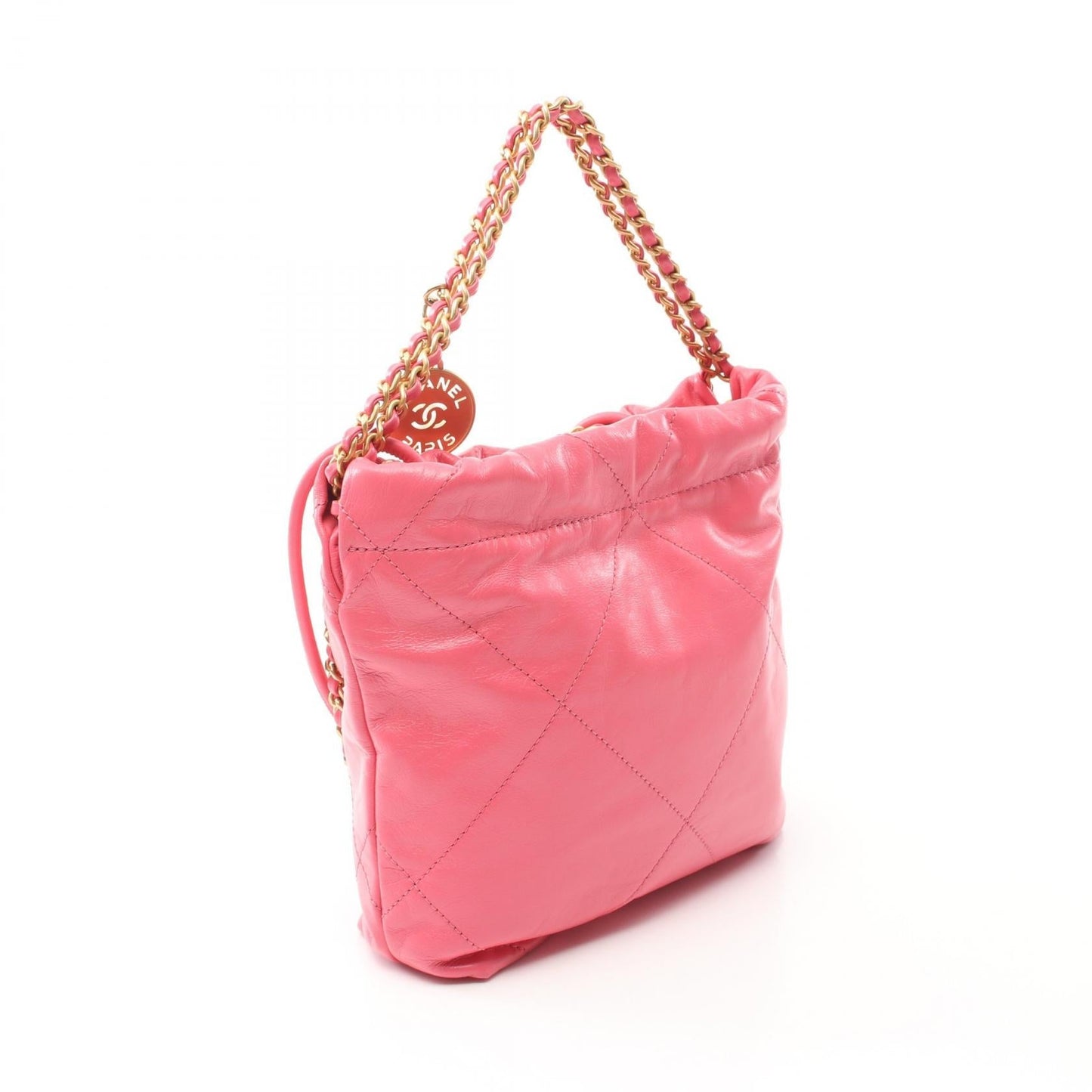 Chanel 22 Leather 2way Shoulder Bag Pink