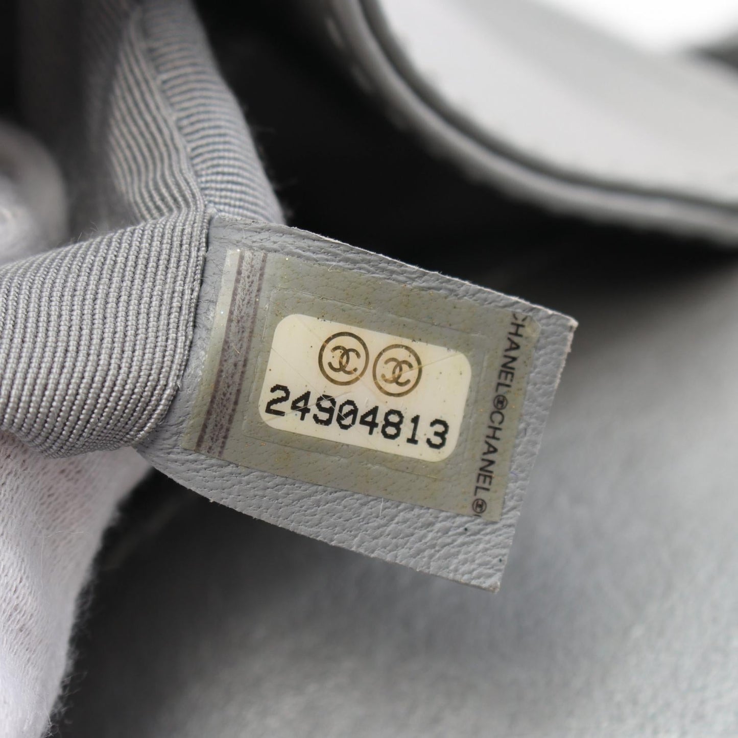 Chanel Boy Matelasse Shoulder Bag Gray A67085