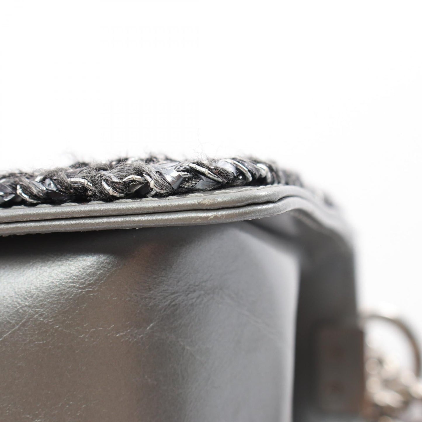 Chanel Boy Matelasse Shoulder Bag Gray A67085