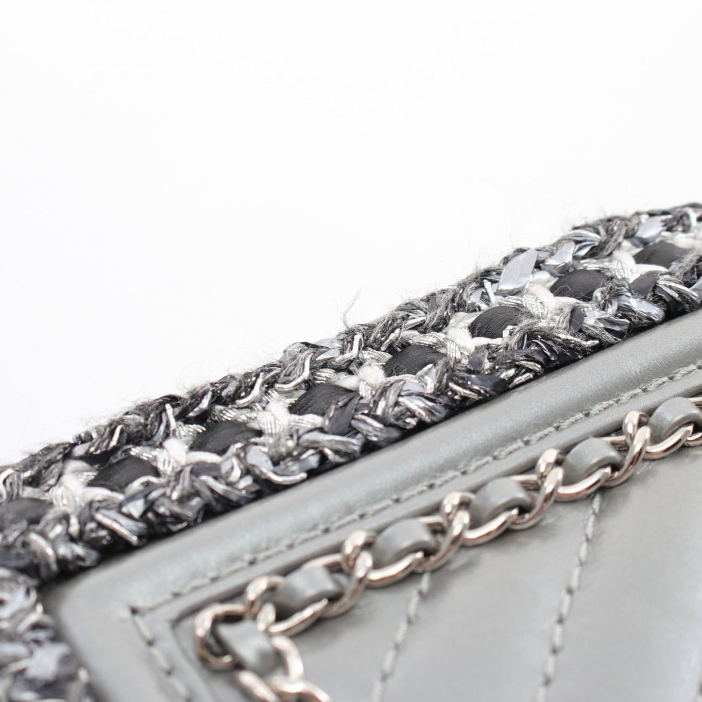 Chanel Boy Matelasse Shoulder Bag Gray A67085