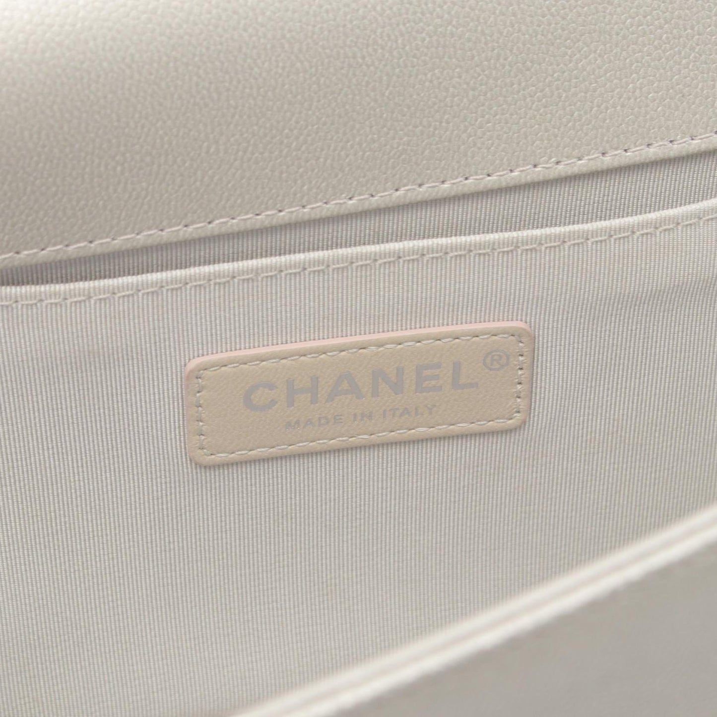 Chanel Boy Matelasse Shoulder Bag Silver