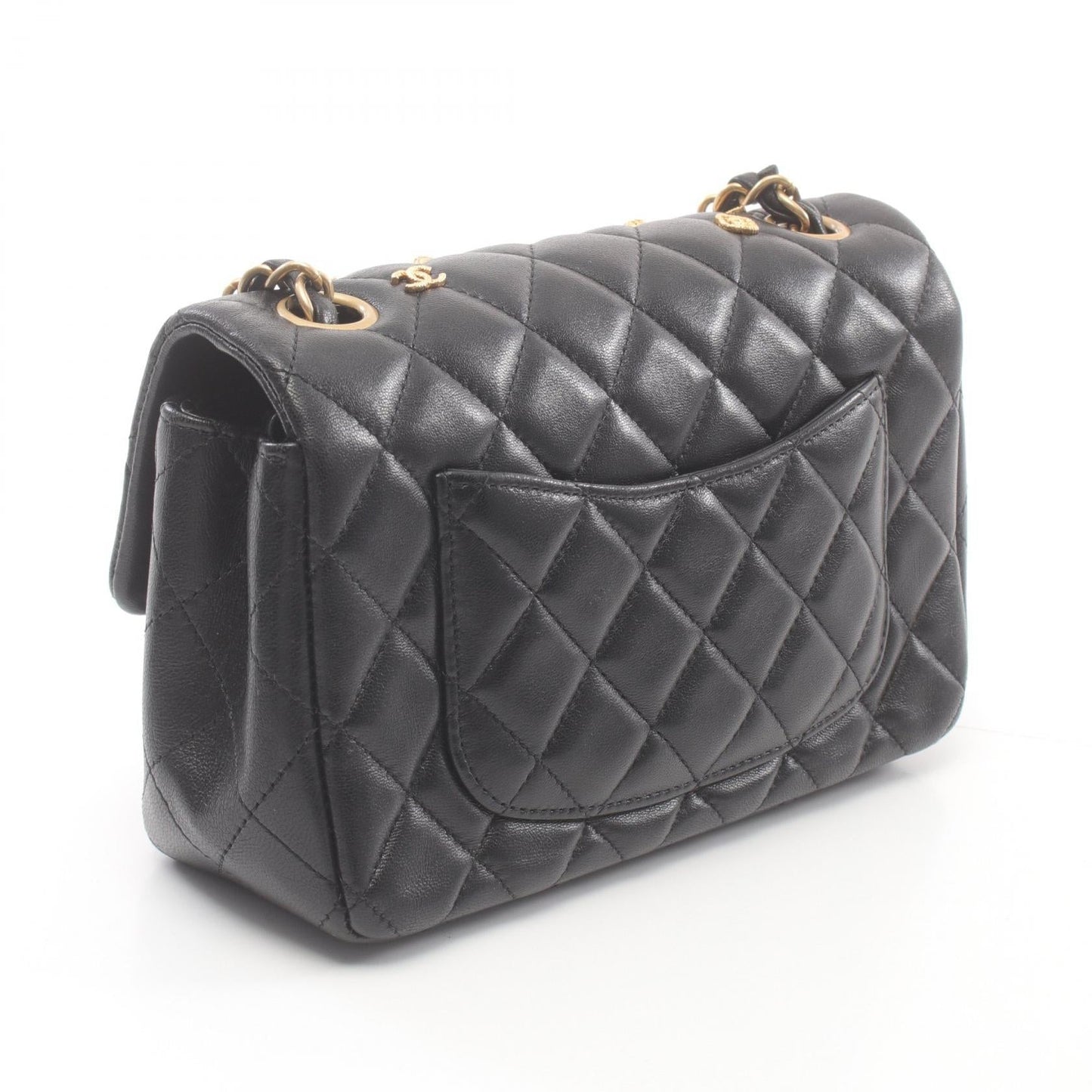 Chanel Matelasse Lambskin Shoulder Bag Black