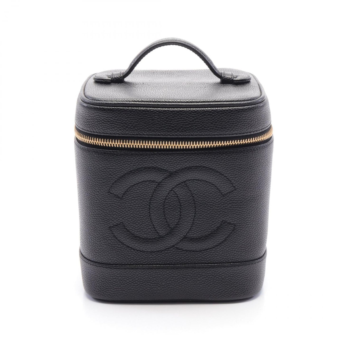 Chanel Coco Mark Leather Handbag Black A01998