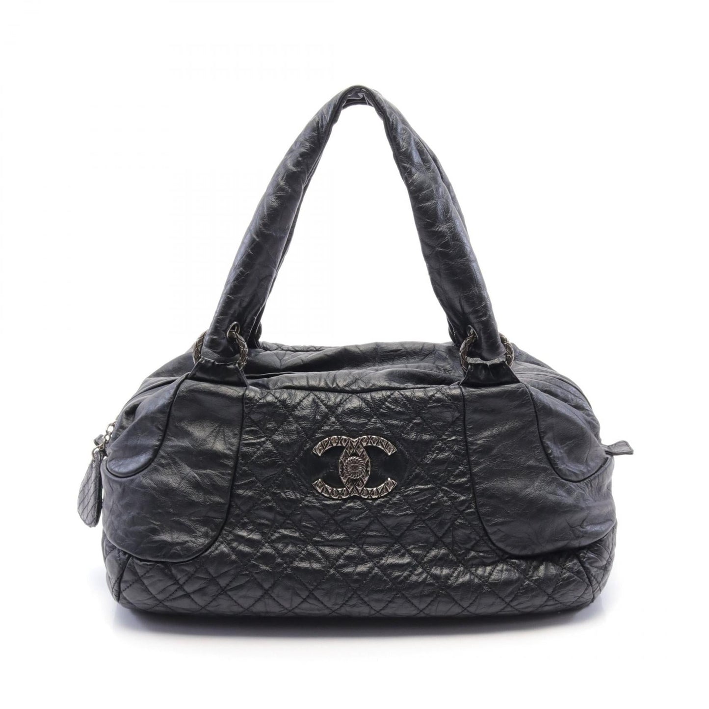Chanel Matelasse Coco Mark Leather Handbag