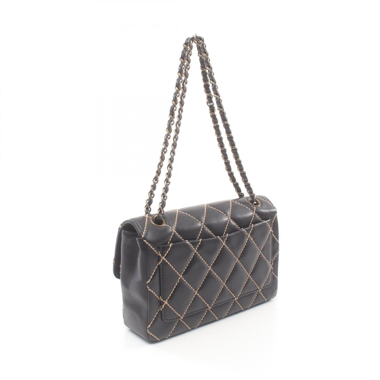 Chanel Leather Wild Stitch Shoulder Bag A14687