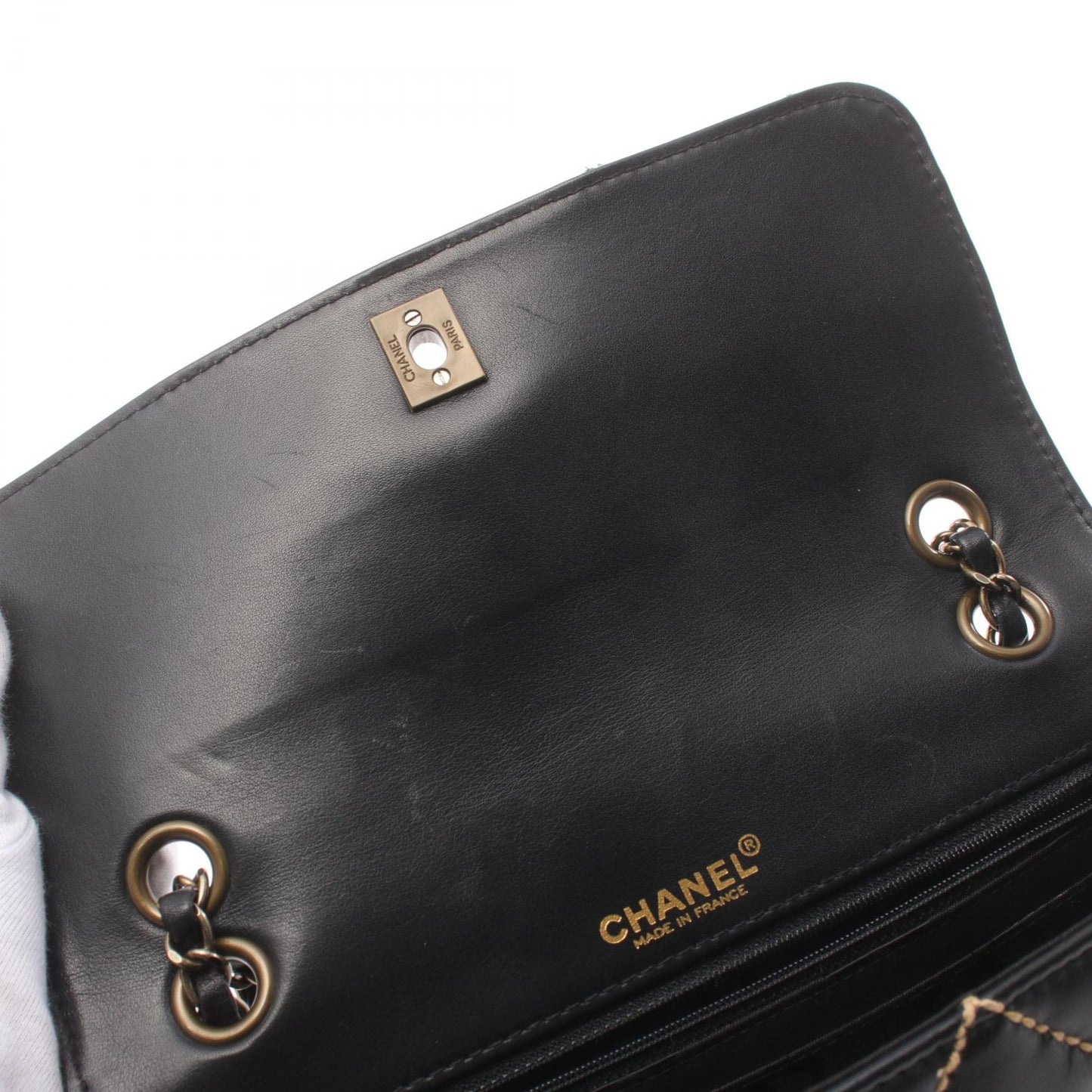 Chanel Leather Wild Stitch Shoulder Bag A14687