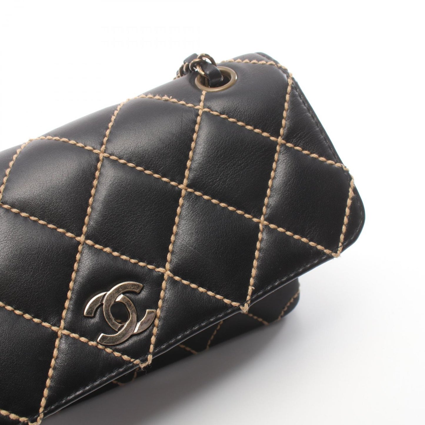 Chanel Leather Wild Stitch Shoulder Bag A14687
