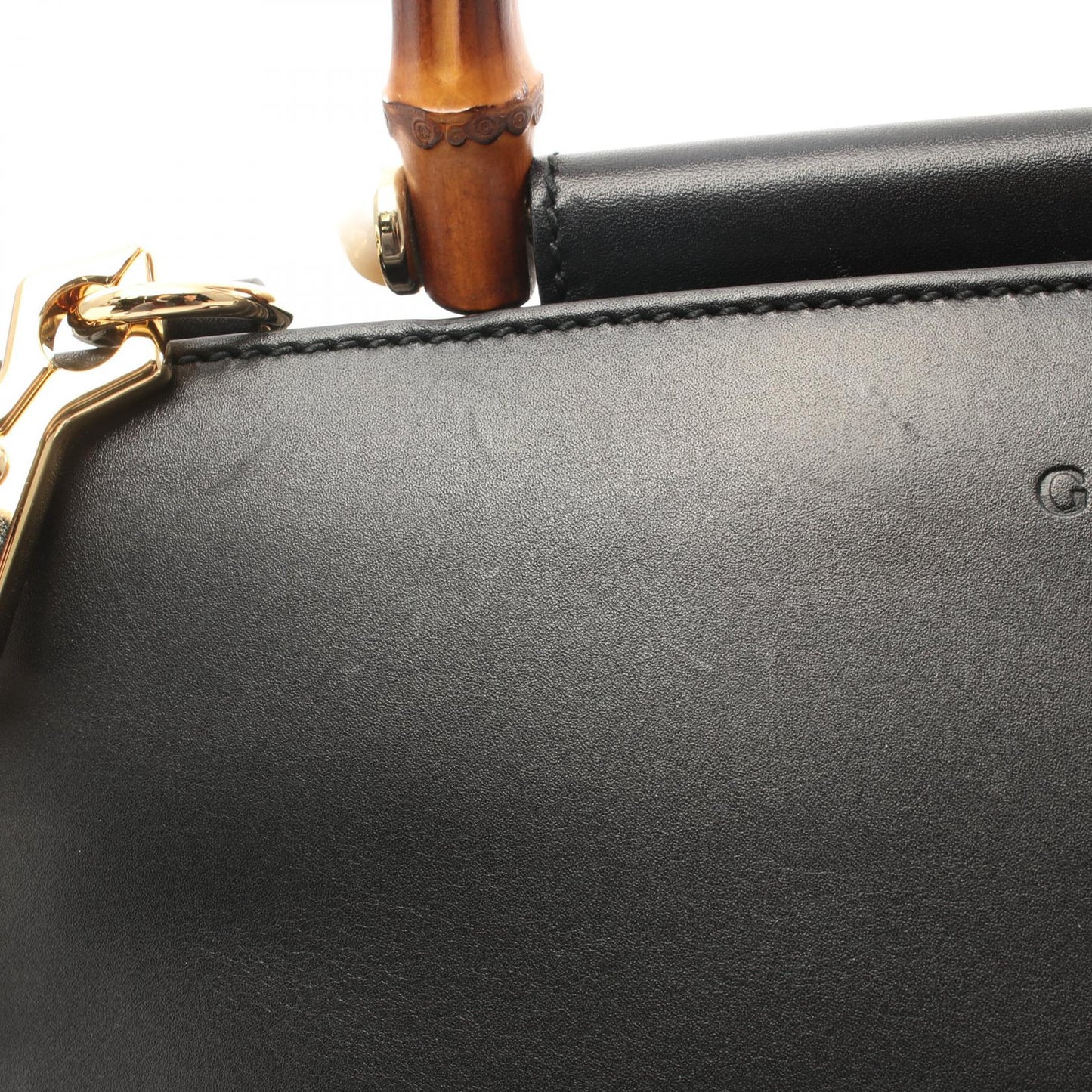 Gucci Bamboo Leather Handbag 459076