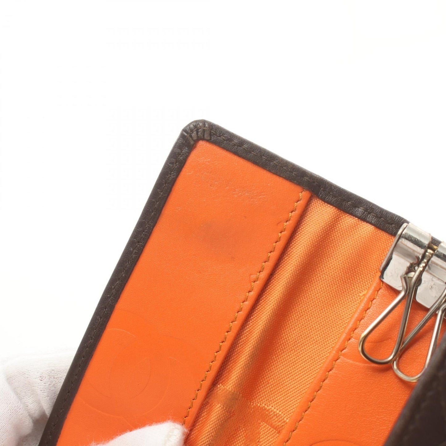Chanel Cambon Quilted Leather Key Holder Leather Key Holder in New Condition