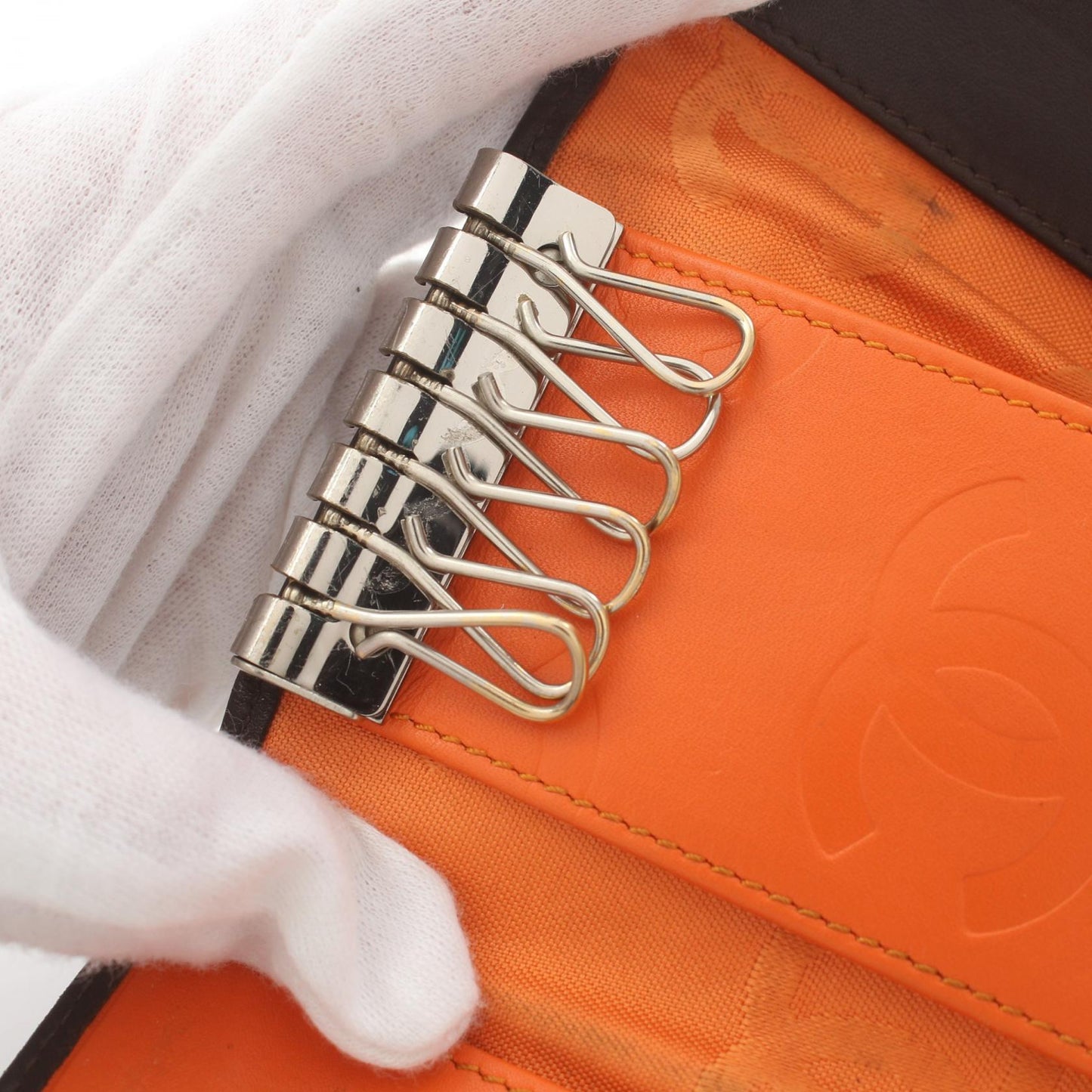 Chanel Cambon Quilted Leather Key Holder Leather Key Holder in New Condition