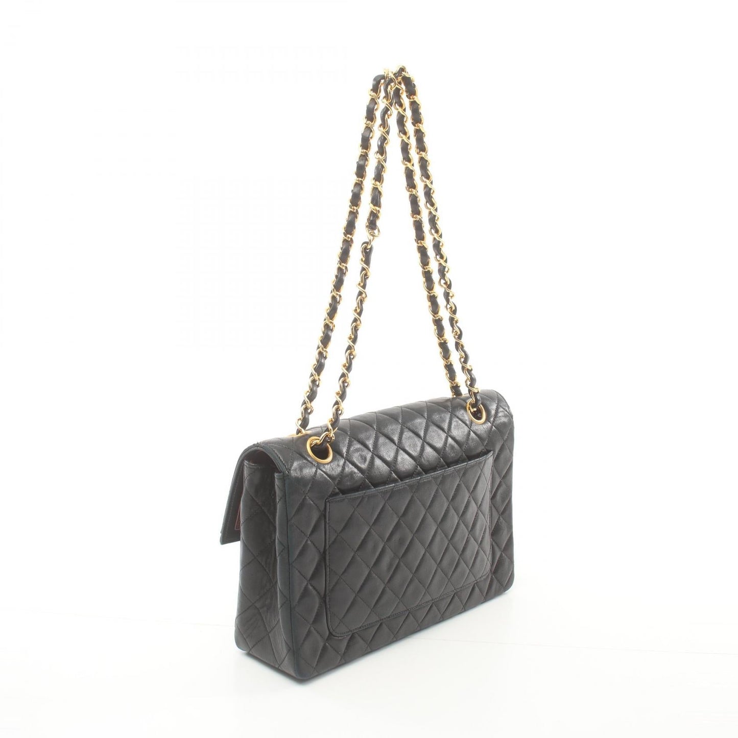 Chanel MATRASSE W Flap Chain Shoulder Bag Leather Shoulder Bag A01113 in New Condition
