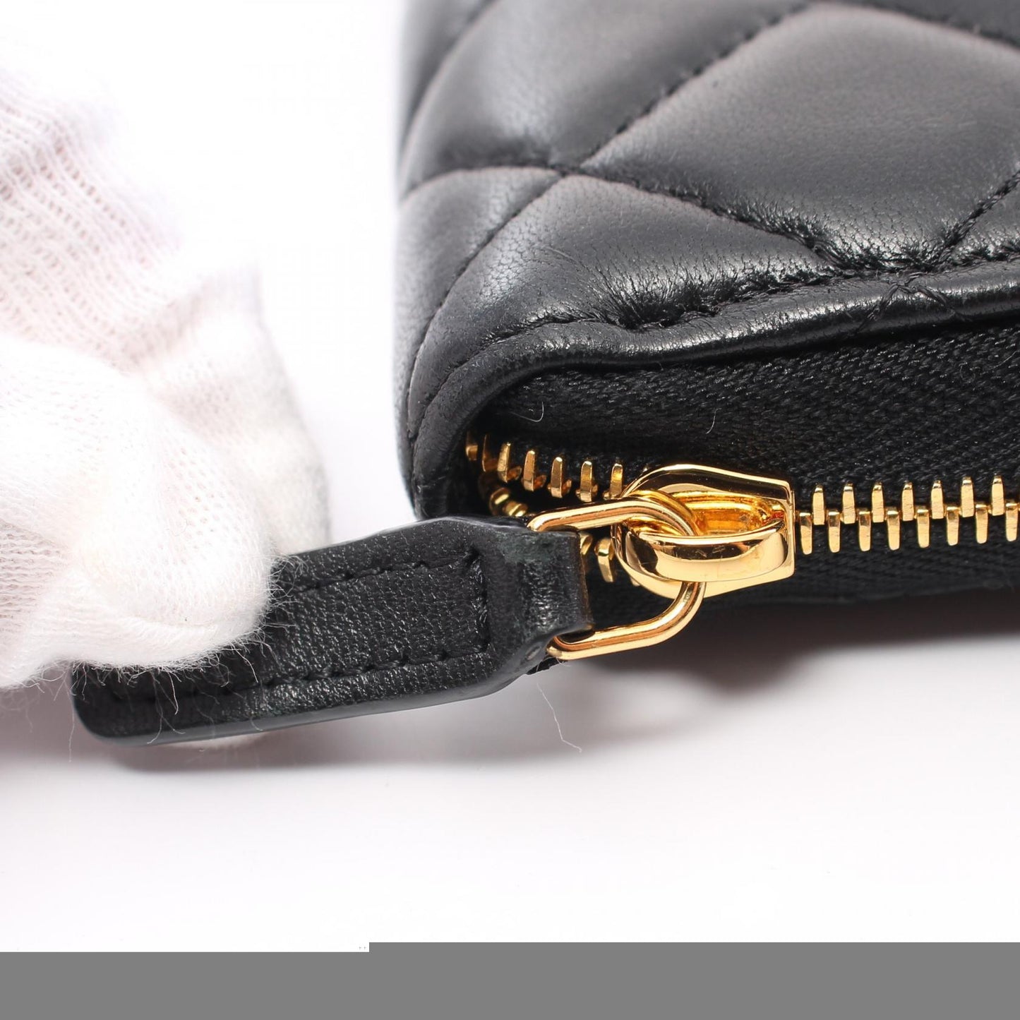 Chanel Quilted Leather Zip Around Wallet Leather Long Wallet in New Condition