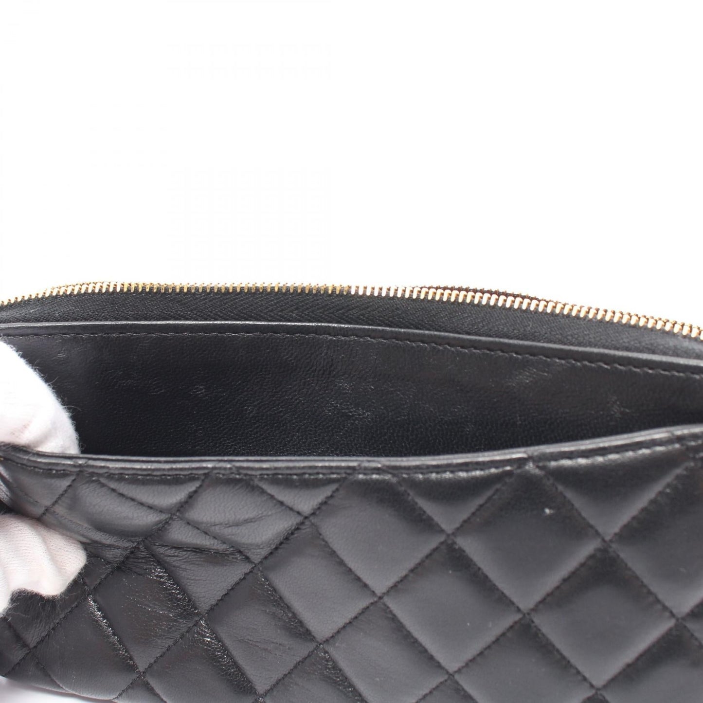 Chanel Quilted Leather Zip Around Wallet Leather Long Wallet in New Condition