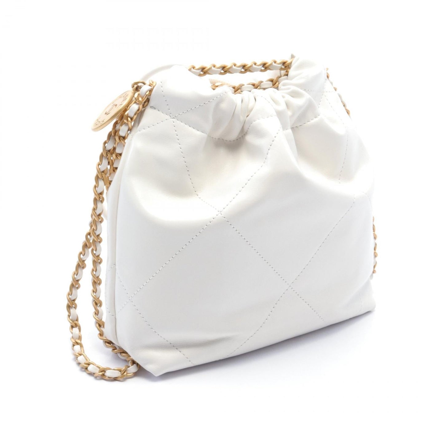 Chanel Leather Shoulder Bag White