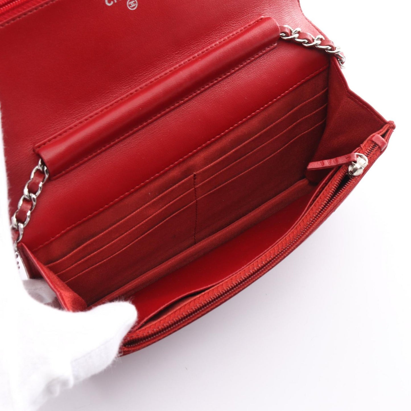 Chanel Matelasse Lambskin Shoulder Bag Red