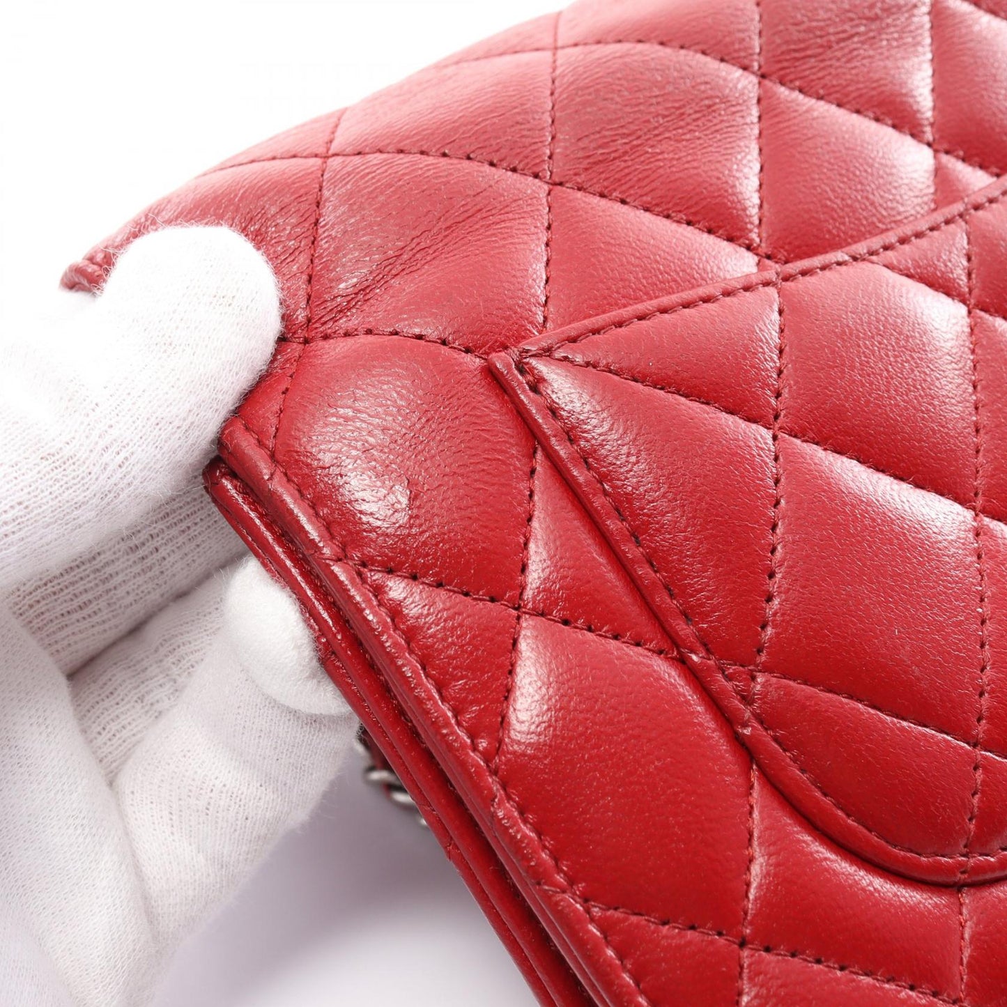 Chanel Matelasse Lambskin Shoulder Bag Red