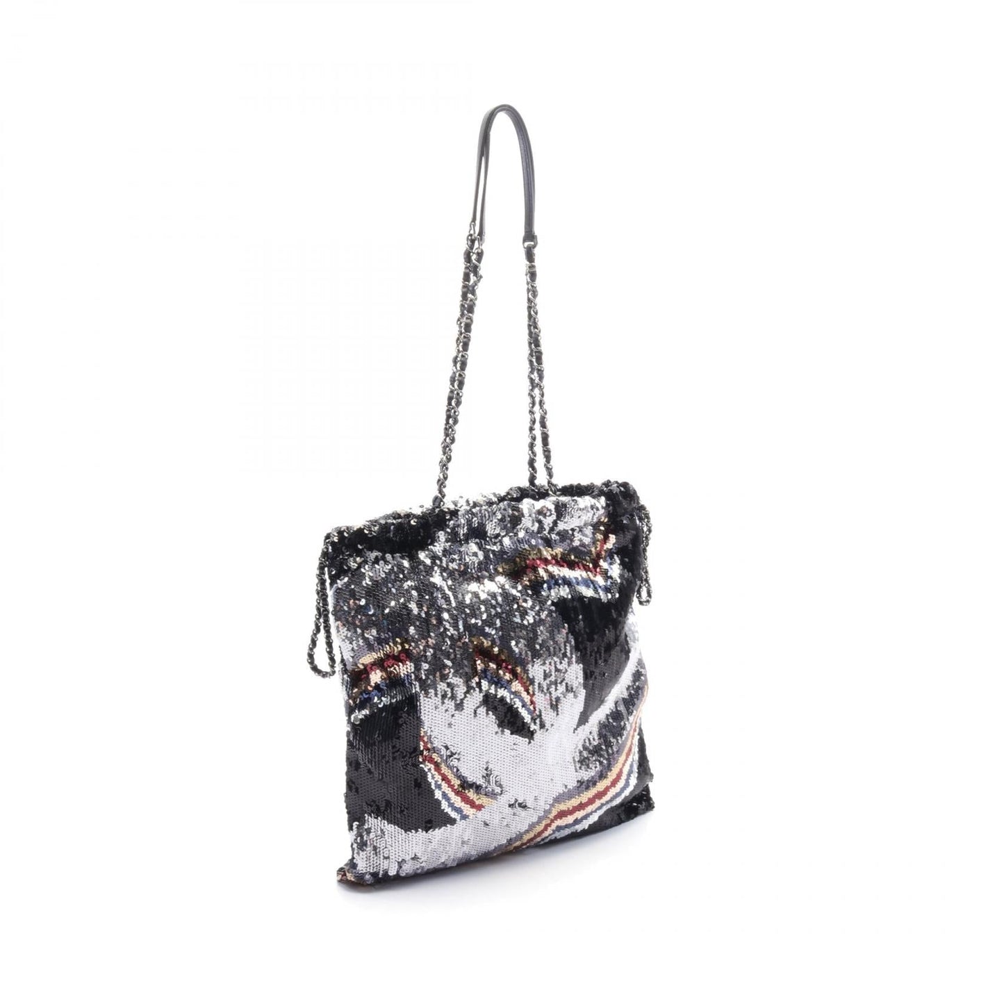 Chanel Leather Sequin Coco Mark Tote Bag