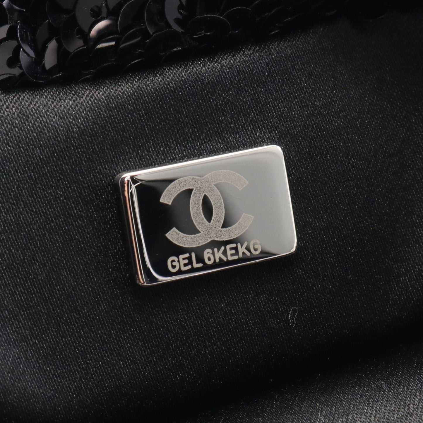 Chanel Leather Sequin Coco Mark Tote Bag