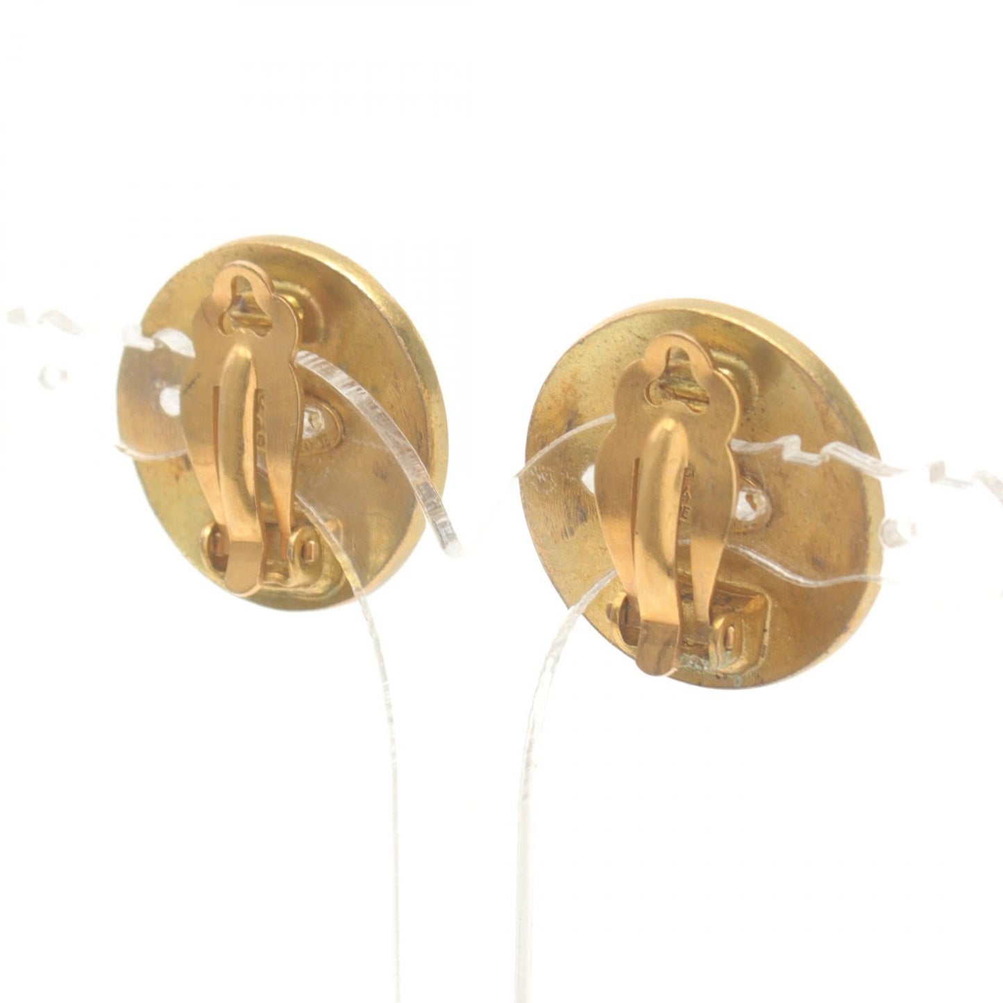 Chanel Coco Mark Earrings Gold/Black