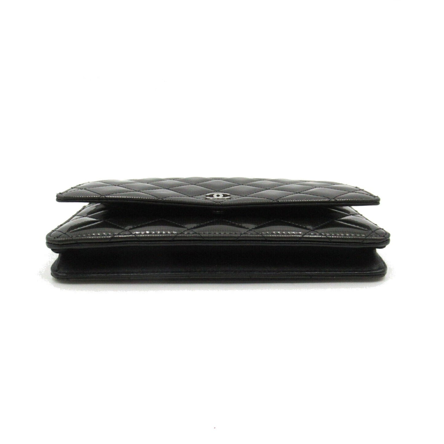 Chanel Patent Leather Chain Wallet Shoulder Bag