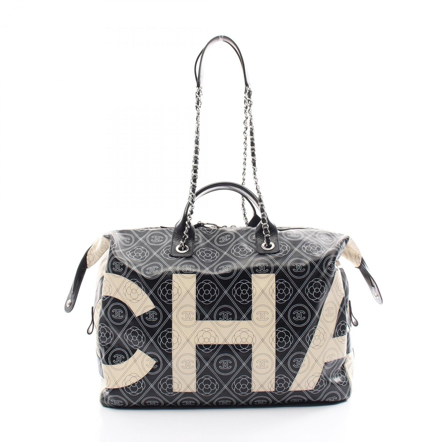 Chanel Camelia 31 Rue Cambon Duffle Handbag Canvas Handbag A57154 in Great Condition