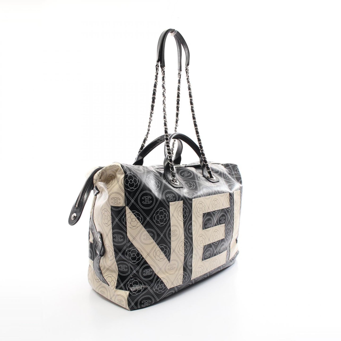 Chanel Camelia 31 Rue Cambon Duffle Handbag Canvas Handbag A57154 in Great Condition