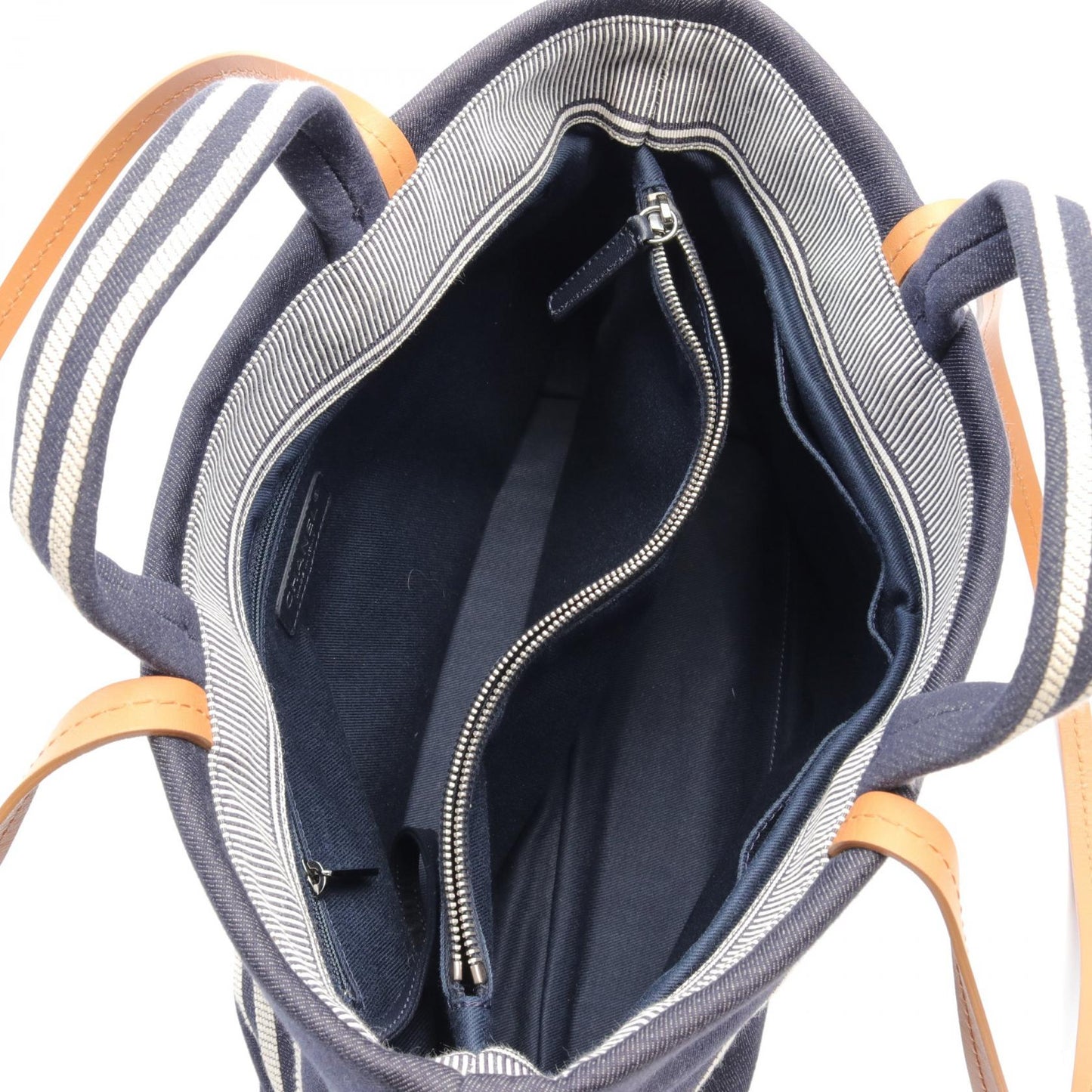 Chanel CC Denim Shopping Tote Denim Tote Bag A92240 in Great Condition