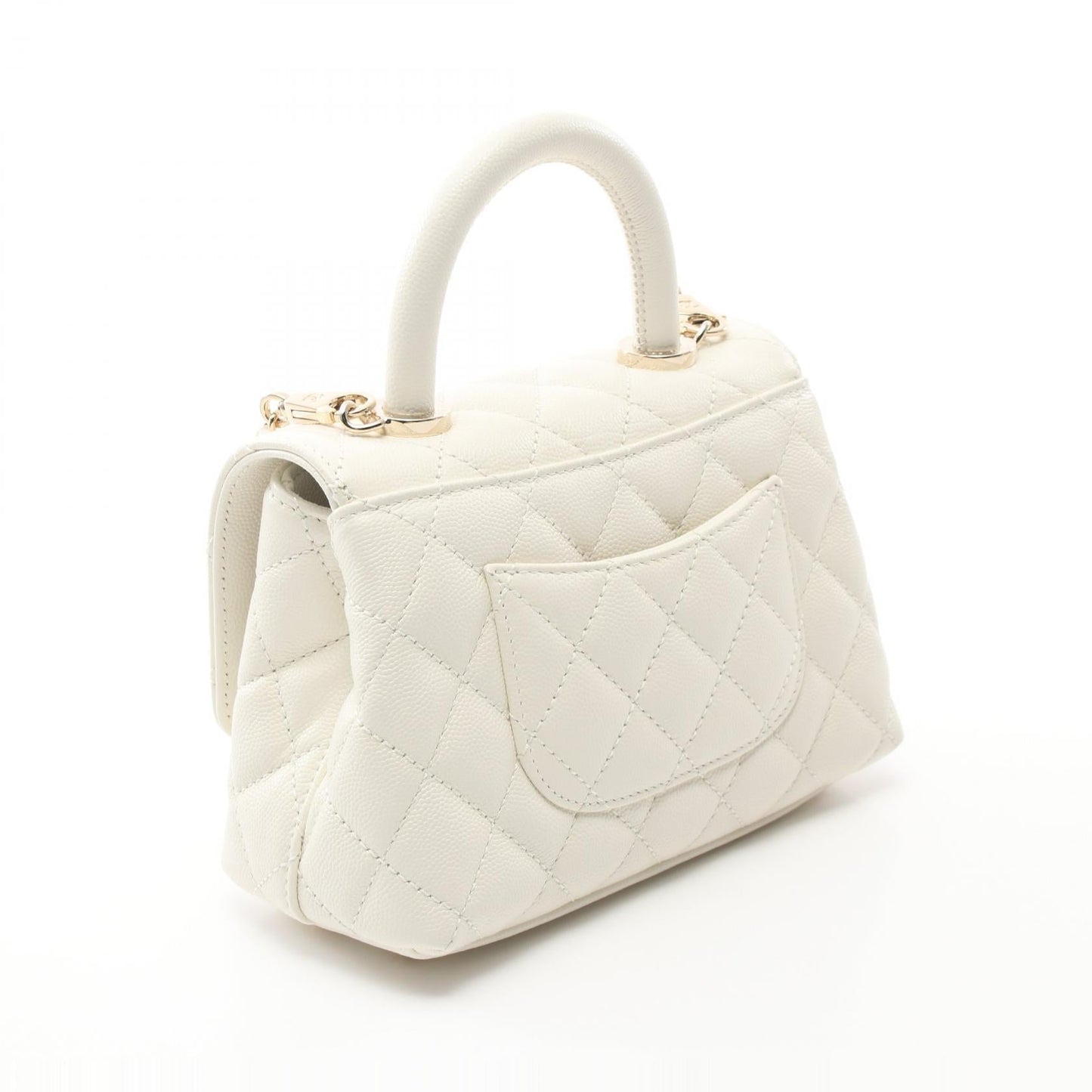 Chanel Coco Handle XXS Top Handle Bag White