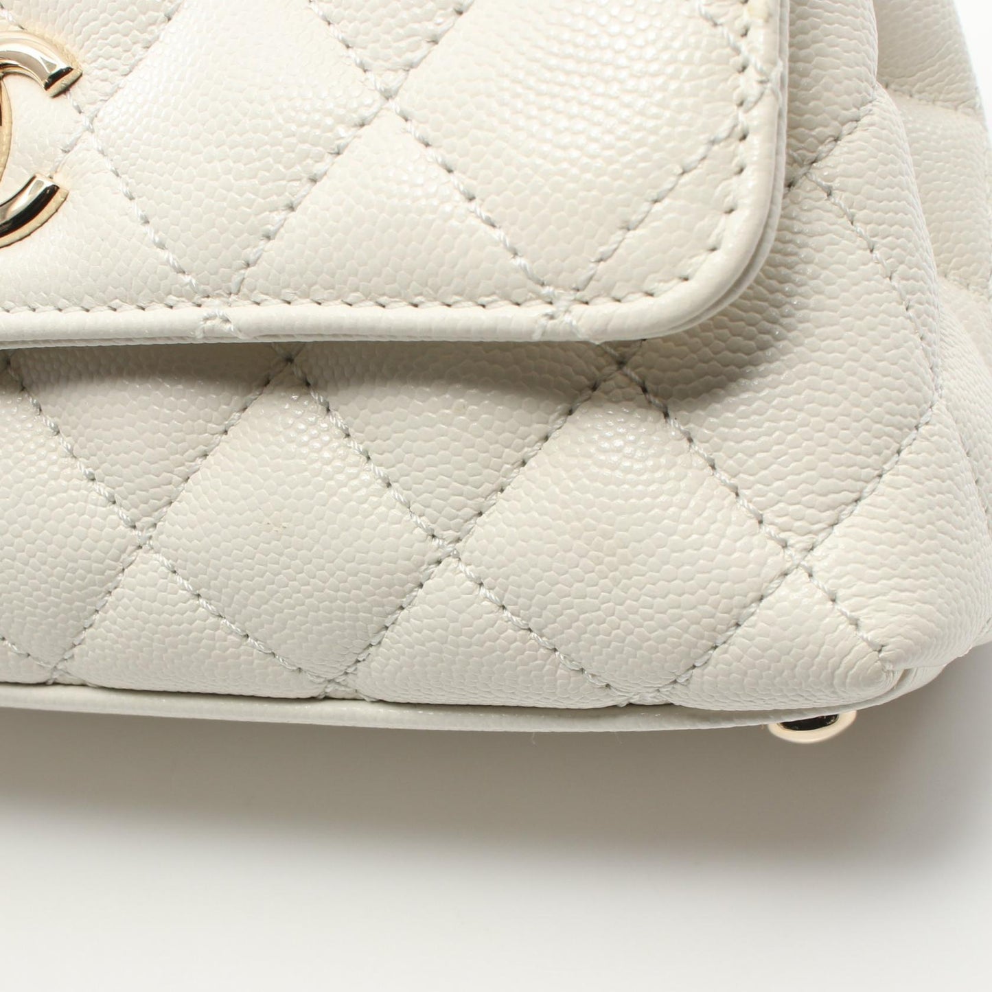 Chanel Coco Handle XXS Top Handle Bag White