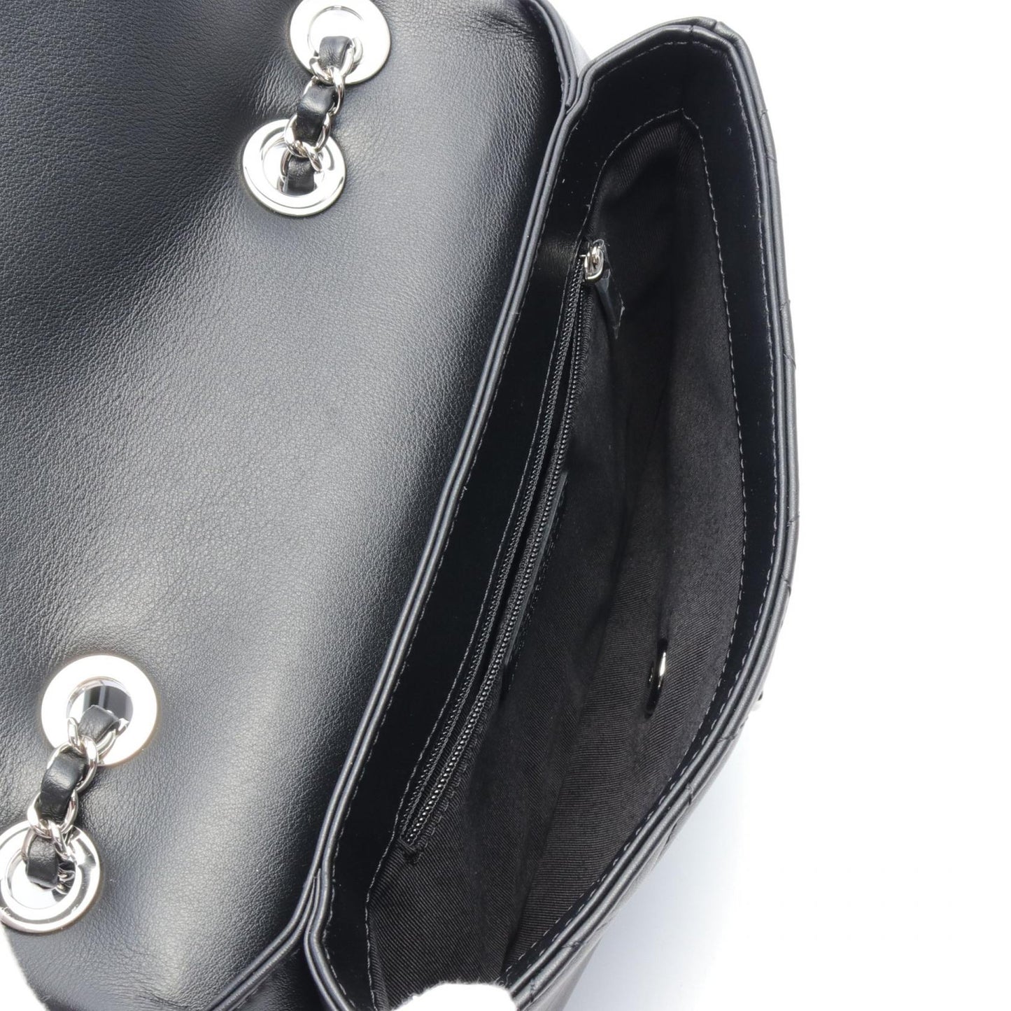 Chanel Leather Matelasse Shoulder Bag Black